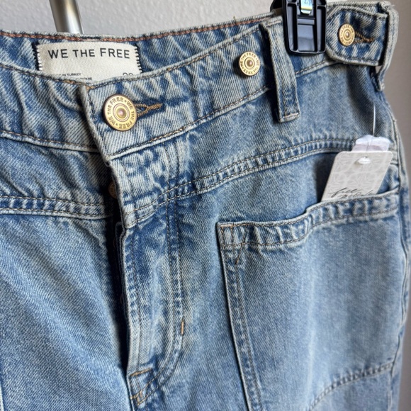 NWT Free People Palmer Wide Leg Cuffed Jeans Denim Sz 28 - Picture 12 of 14